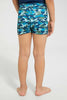 Redtag-Blue-Print-Swimtrunk-Swim-Shorts-Boys-2 to 8 Years