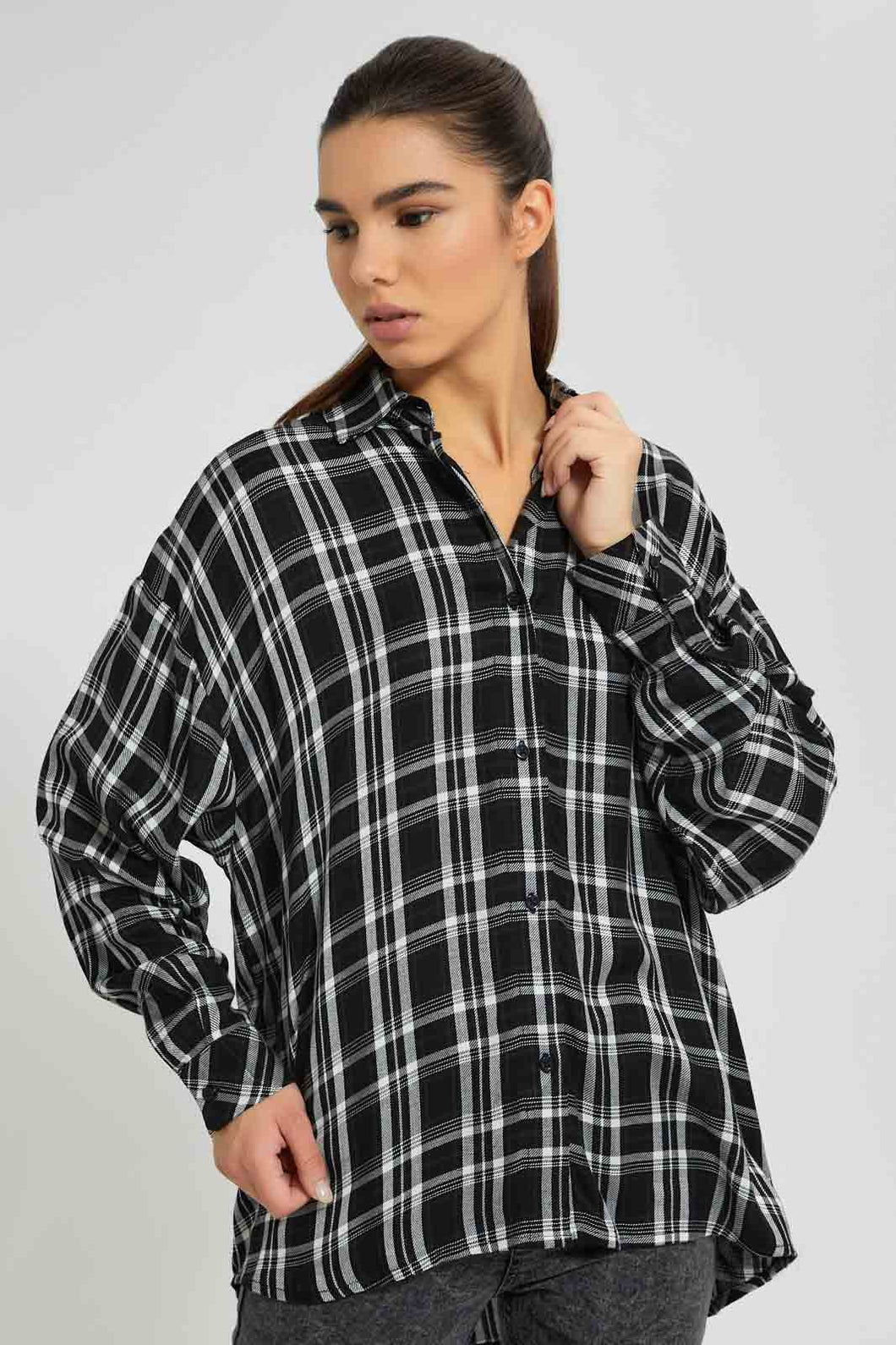 Redtag-Assorted-Check-Shirt-Blouses-Women's-