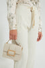 Beige Embellished Crossbody Bag