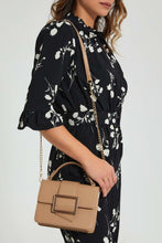 Load image into Gallery viewer, Tan Embellished Crossbody Bag
