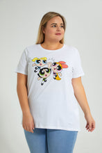 تنزيل الصورة على معرض الصور، Redtag-White-Powepuff-Character-T-Shirt-Colour:White,-Filter:Plus-Size,-LDP-T-Shirts,-New-In,-New-In-LDP,-Non-Sale,-S22B,-Section:Women,-TBL-Women&#39;s-

