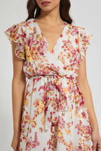 Load image into Gallery viewer, White Floral High-Low Dress
