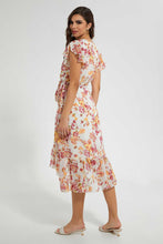 Load image into Gallery viewer, White Floral High-Low Dress
