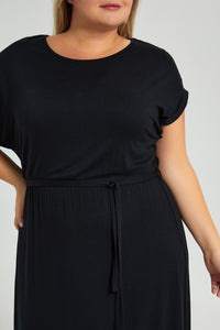 Redtag-Black-Plain-Maxi-Dress-Colour:Black,-Filter:Plus-Size,-LDP-Blouses,-New-In,-New-In-LDP,-Non-Sale,-S22B,-Section:Women-Women's-
