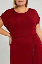 Load image into Gallery viewer, Redtag-Red-Plain-Maxi-Dress-Colour:Red,-Filter:Plus-Size,-LDP-Blouses,-New-In,-New-In-LDP,-Non-Sale,-S22B,-Section:Women-Women&#39;s-
