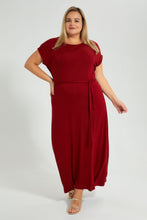 Load image into Gallery viewer, Redtag-Red-Plain-Maxi-Dress-Colour:Red,-Filter:Plus-Size,-LDP-Blouses,-New-In,-New-In-LDP,-Non-Sale,-S22B,-Section:Women-Women&#39;s-
