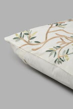 تنزيل الصورة على معرض الصور، Redtag-Ivory/Green-Leaf-Embroidery-Cushion-0,-Colour:Ivory,-Filter:Home-Bedroom,-HMW-BED-Cushions,-New-In,-New-In-HMW-BED,-Non-Sale,-S22B,-Section:Homewares-Home-Bedroom-
