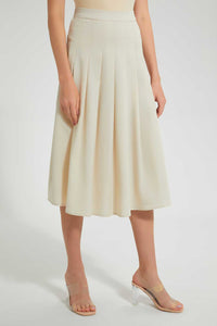 Redtag-Cream-Flared-Skirts-Skirts-Women's-