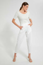 تنزيل الصورة على معرض الصور، Redtag-White-Straight-Fit-Trouser-Trousers-Women&#39;s-
