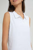 Redtag-White-S/L-Collared-Rib-Top-Plain-Senior-Girls-9 to 14 Years