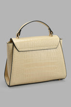 Load image into Gallery viewer, Redtag-Beige-Croc-Textured-Day-Bag-Day-Bags-Women-
