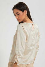 Load image into Gallery viewer, Redtag-Satin-Neck-Detail-Blouse-Blouses-Women&#39;s-
