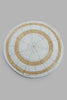 Redtag-Gold/White-Round-Beaded-Placemat-Placemats-Home-Dining-