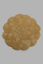 Load image into Gallery viewer, Redtag-Gold-Round-Beaded-Embroidered-Placemat-Placemats-Home-Dining-
