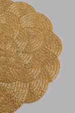 Load image into Gallery viewer, Redtag-Gold-Round-Beaded-Embroidered-Placemat-Placemats-Home-Dining-
