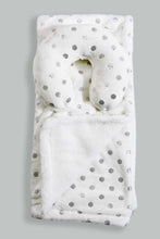 تنزيل الصورة على معرض الصور، Redtag-White-Polka-Dot-Blanket-With-Baby-Pillow-(2-Piece)-Baby-Blankets-Baby-0 to 12 Months
