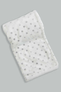 Redtag-White-Polka-Dot-Blanket-With-Baby-Pillow-(2-Piece)-Baby-Blankets-Baby-0 to 12 Months