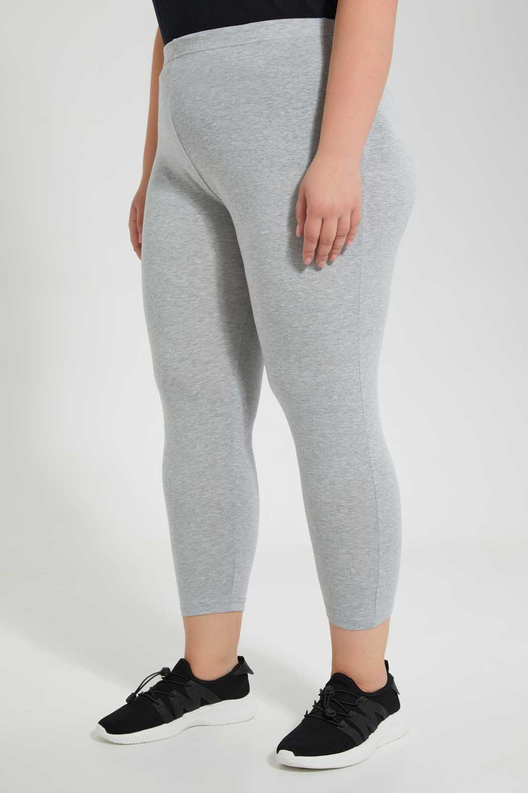 Grey And Black Basic Legging (Pack of 2)