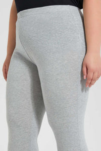 Grey And Black Basic Legging (Pack of 2)