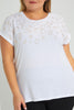 Redtag-Ivory-Gold-Stud-Detail-Top-Colour:Ivory,-Filter:Plus-Size,-LDP-Tops,-New-In,-New-In-LDP,-Non-Sale,-S22B,-Section:Women-Women's-