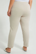 تنزيل الصورة على معرض الصور، Redtag-Beige-Tapered-Leg-Turn-Up-Trouser-Colour:Beige,-Filter:Plus-Size,-LDP-Trousers,-New-In,-New-In-LDP,-Non-Sale,-S22B,-Section:Women-Women&#39;s-
