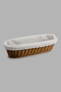 Redtag-Brown-Oval-Woven-Basket-With-Cloth-Category:Kitchen-Baskets,-Colour:Brown,-Filter:Home-Dining,-HMW-DIN-Kis-Kitchen-Accessories,-New-In,-New-In-HMW-DIN,-Non-Sale,-S22C,-Section:Homewares-Home-Dining-