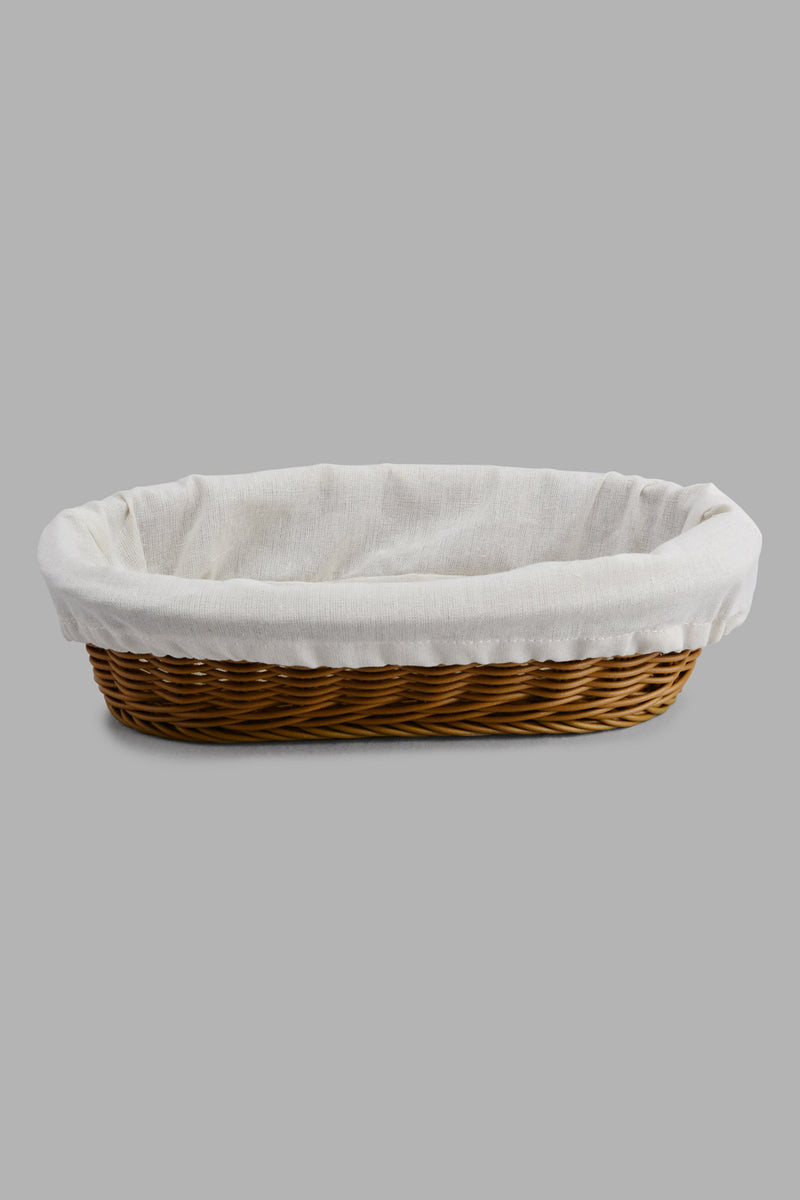 Redtag-Brown-Oval-Woven-Basket-With-Cloth-Category:Kitchen-Baskets,-Colour:Brown,-Filter:Home-Dining,-HMW-DIN-Kis-Kitchen-Accessories,-New-In,-New-In-HMW-DIN,-Non-Sale,-S22C,-Section:Homewares-Home-Dining-