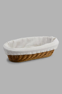 Redtag-Brown-Oval-Woven-Basket-With-Cloth-Category:Kitchen-Baskets,-Colour:Brown,-Filter:Home-Dining,-HMW-DIN-Kis-Kitchen-Accessories,-New-In,-New-In-HMW-DIN,-Non-Sale,-S22C,-Section:Homewares-Home-Dining-