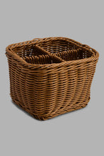 تنزيل الصورة على معرض الصور، Redtag-Brown-Square-Cultery-Woven-Basket-Category:Kitchen-Baskets,-Colour:Brown,-Filter:Home-Dining,-HMW-DIN-Kis-Kitchen-Accessories,-New-In,-New-In-HMW-DIN,-Non-Sale,-S22C,-Section:Homewares-Home-Dining-
