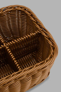 Redtag-Brown-Square-Cultery-Woven-Basket-Category:Kitchen-Baskets,-Colour:Brown,-Filter:Home-Dining,-HMW-DIN-Kis-Kitchen-Accessories,-New-In,-New-In-HMW-DIN,-Non-Sale,-S22C,-Section:Homewares-Home-Dining-