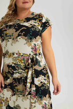 Load image into Gallery viewer, Redtag-All-Over-Printed-Maxi-Dress-With-Belt-Colour:Assorted,-Filter:Plus-Size,-LDP-Dresses,-New-In,-New-In-LDP,-Non-Sale,-S22B,-Section:Women-Women&#39;s-
