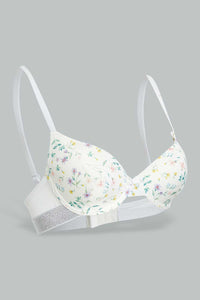 Redtag-Ivory-Floral-Printed-Padded-Plunge-Bra-Plunge-Bras-Women's-