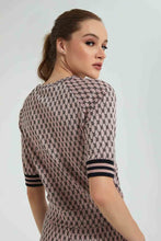 تنزيل الصورة على معرض الصور، Redtag-Pink-Jacquard-Jersey-Top-Tops-Women&#39;s-
