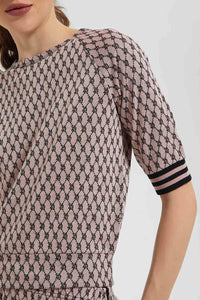 Redtag-Pink-Jacquard-Jersey-Top-Tops-Women's-