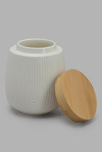 تنزيل الصورة على معرض الصور، Redtag-White-Stripe-Embossed-Canister-(Medium-)-Category:Canisters-And-Jars,-Colour:White,-Filter:Home-Dining,-HMW-DIN-Storage,-New-In,-New-In-HMW-DIN,-Non-Sale,-S22C,-Section:Homewares-Home-Dining-
