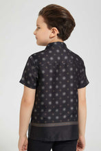 Load image into Gallery viewer, Redtag-Black-SaT-Shirtn-Short-Sleeve-Shirt-Casual-Shirts-Boys-2 to 8 Years
