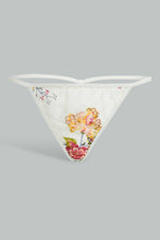 Load image into Gallery viewer, Redtag-Off-White-Floral-Printed-Babydoll-With-Thong-Babydolls-Women&#39;s-
