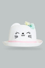 Load image into Gallery viewer, Redtag-White-Embellished-Hat-For-Girls-Colour:White,-Filter:Girls-Accessories,-GIR-Caps,-New-In,-New-In-GIR-ACC,-Non-Sale,-S22B-Girls-
