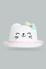 Redtag-White-Embellished-Hat-For-Girls-Colour:White,-Filter:Girls-Accessories,-GIR-Caps,-New-In,-New-In-GIR-ACC,-Non-Sale,-S22B-Girls-