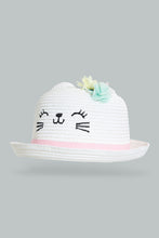 Load image into Gallery viewer, Redtag-White-Embellished-Hat-For-Girls-Colour:White,-Filter:Girls-Accessories,-GIR-Caps,-New-In,-New-In-GIR-ACC,-Non-Sale,-S22B-Girls-
