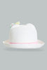 Redtag-White-Embellished-Hat-For-Girls-Colour:White,-Filter:Girls-Accessories,-GIR-Caps,-New-In,-New-In-GIR-ACC,-Non-Sale,-S22B-Girls-