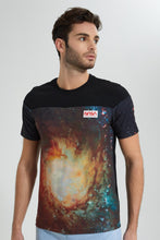 تنزيل الصورة على معرض الصور، Redtag-Black-Nasa-Crew-Neck-T-Shirt-Colour:Black,-Filter:Men&#39;s-Clothing,-Men-T-Shirts,-New-In,-New-In-Men,-Non-Sale,-S22B,-Section:Men-Men&#39;s-
