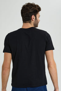 Redtag-Black-Matrix-Crew-Neck-T-Shirt-Colour:Black,-Filter:Men's-Clothing,-Men-T-Shirts,-New-In,-New-In-Men,-Non-Sale,-S22B,-Section:Men-Men's-