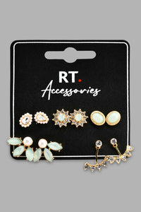 Redtag-Gold-Earrings-Set-(5-Piece)-Colour:Gold,-Filter:Women's-Accessories,-New-In,-New-In-Women-ACC,-Non-Sale,-S22A,-Women-Jewellery-Women-
