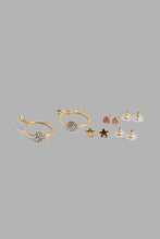 Load image into Gallery viewer, Redtag-Gold-Earrings-Set-(3-Piece)-Colour:Gold,-Filter:Women&#39;s-Accessories,-New-In,-New-In-Women-ACC,-Non-Sale,-S22A,-Women-Jewellery-Women-

