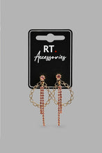 Load image into Gallery viewer, Redtag-Gold-Earrings-With-Chains-Colour:Gold,-Filter:Women&#39;s-Accessories,-New-In,-New-In-Women-ACC,-Non-Sale,-S22A,-Women-Jewellery-Women-
