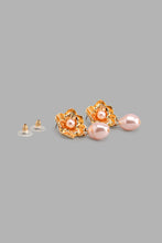 Load image into Gallery viewer, Redtag-Gold-Earrings-With-Pearls-Colour:Gold,-Filter:Women&#39;s-Accessories,-New-In,-New-In-Women-ACC,-Non-Sale,-S22A,-Women-Jewellery-Women-
