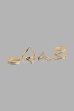 Load image into Gallery viewer, Redtag-Gold-Rings-Set-(4-Piece)-Colour:Gold,-Filter:Women&#39;s-Accessories,-New-In,-New-In-Women-ACC,-Non-Sale,-S22A,-Women-Jewellery-Women-
