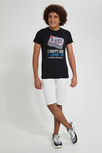 Load image into Gallery viewer, Redtag-Black-Level-Up-T-Shirt-Graphic-T-Shirts-Senior-Boys-9 to 14 Years
