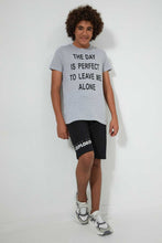 Load image into Gallery viewer, Redtag-Grey-Perfect-Day-T-Shirt-All-Over-Prints-Senior-Boys-9 to 14 Years
